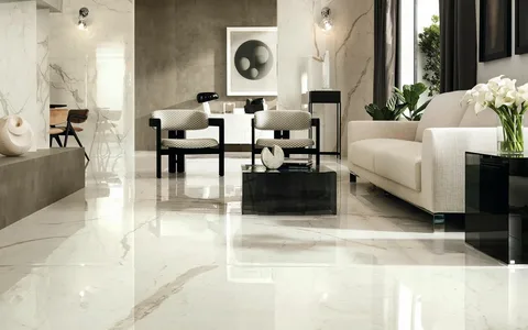 تصویر 3 از سنگ مرمریت کرم لوشان با رنگ ملایم و بافت یکدست